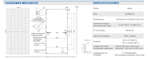 Módulo Panel fotovoltaico JA SOLAR JAM72S30 MR 540W - QC4 - 1500V (2279x1134)